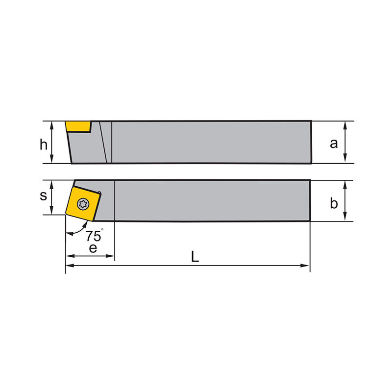 SC** Steel Boring Bar S- Clamping SSBCR/L Kr: 75° 1212F09 1616H09 2020K12 - Makotools Industrial Supply Tools for Metal Cutting