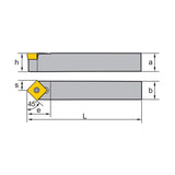 SC** Steel Boring Bar S- Clamping SSDCN Kr: 45° SSDCN1212F09 1616H09 - Makotools Industrial Supply Tools for Metal Cutting