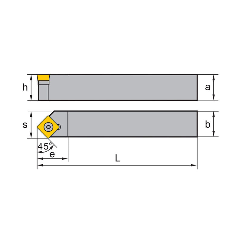 SC** Steel Boring Bar S- Clamping SSSCR/L Kr: 45° 1616H09 2020K12 - Makotools Industrial Supply Tools for Metal Cutting