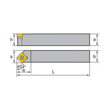 SC** Steel Boring Bar S- Clamping SSSCR/L Kr: 45° 1616H09 2020K12 - Makotools Industrial Supply Tools for Metal Cutting