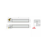 SCVER/L1616/2020/2525/3232M/P16 External Grooving Toolholders(V- Style) (For P Line Groving Inserts) - Makotools Industrial Supply Tools for Metal Cutting