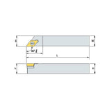 SDAC R/L Turning tool holder A S - Makotools Industrial Supply Tools for Metal Cutting