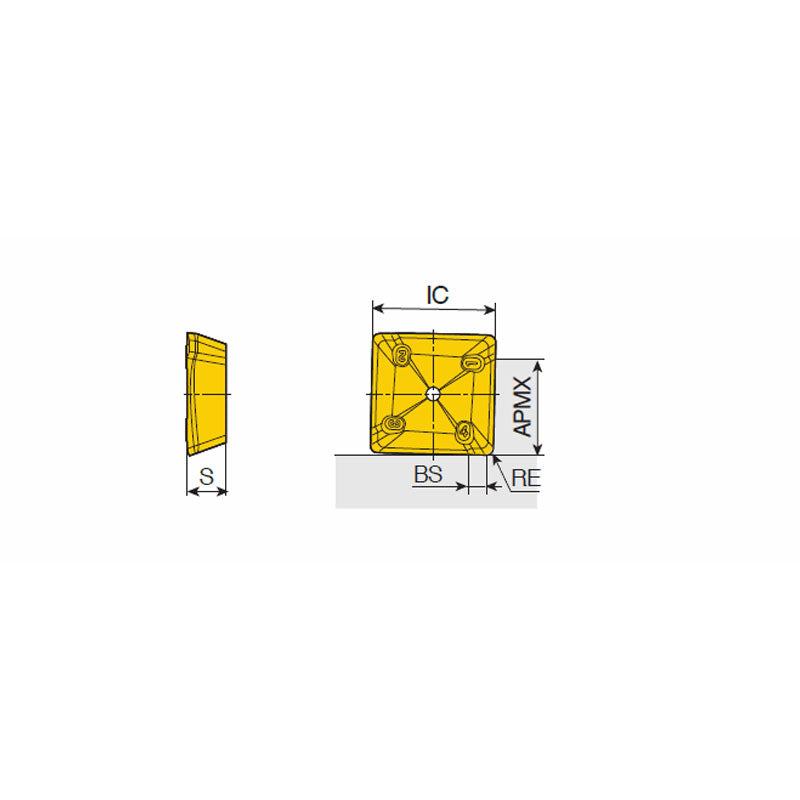 SEKX 21 Thicker positive square inserts of 4 cutting edges with 90° face mills for heavy industry - Big-tools Industrial Supply Tools for Metal Cutting