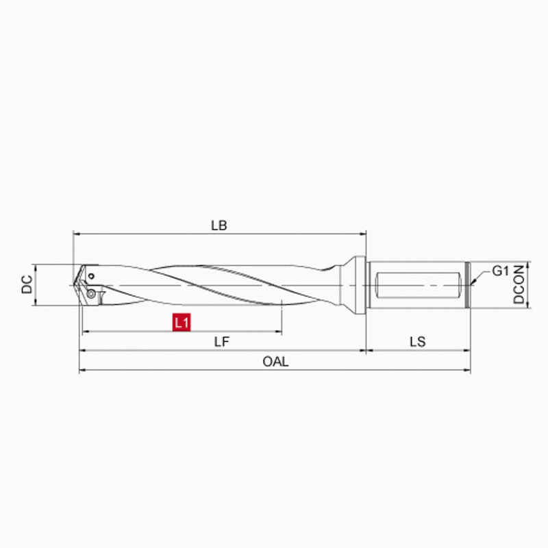 SGH-*-MK Side Fixed Handle Spiral Groove Spade Drill Bit