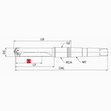 SGS-*-MM Taper Shank Spiral Fluted Spade Drill Tool