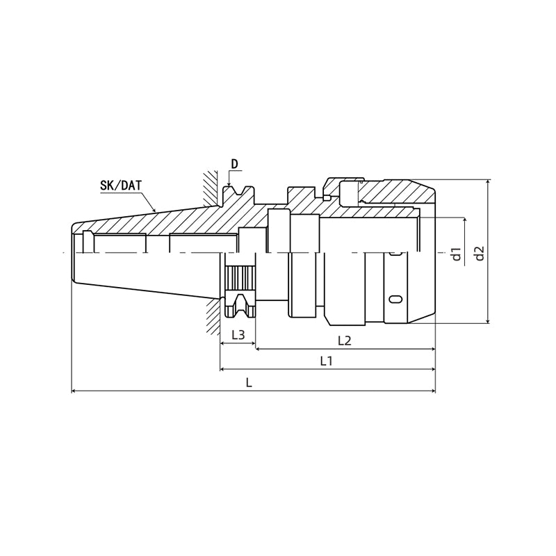 SK-C Force Milling Chuck SK40-C20-90 SK40-C25-90 - Big-tools Industrial Supply Tools for Metal Cutting