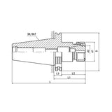 SK50-ER Collet Chuck SK50-ER16-100 SK50-ER16-150 - Big-tools Industrial Supply Tools for Metal Cutting