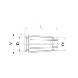 SKS Collet  SKS06-02~ SKS16-16 - Makotools Industrial Supply Tools for Metal Cutting