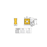 SNGX 1306-M Double-sided ground square inserts with 8 cutting edges and various corner R for 90° and 88° face mills