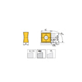 SNGX 1306-MM Double-sided ground square inserts with 8 cutting edges and various corner R for 90° and 88° face mills