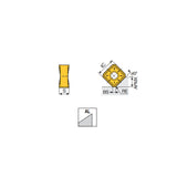 SNGX 1306 ANN-AL  Double-sided ground square inserts with polished top and 8 economical sharp cutting edges for aluminum machining in 45° face mills - Big-tools Industrial Supply Tools for Metal Cutting