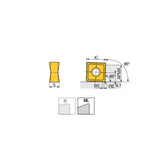 SNGX 1306C08 ZN-M Double-sided square inserts with 8 cutting edges & chamfers and wiper flat for 88° face mills