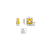SNGX 1306 PNTN-W Ground wiper inserts with 2 right-handed & 2 left-handed cutting edges for 90° face mills - Big-tools Industrial Supply Tools for Metal Cutting