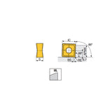 SNGX 1306 ZN-ML Double-sided square inserts with 8 cutting edges & corner R and wiper flat for 88° face mills - Big-tools Industrial Supply Tools for Metal Cutting