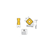 SNHX 1606 ANN-MM Heavy duty double-sided ground square inserts with 8 cutting edges for cast irons milling in 45° face mills