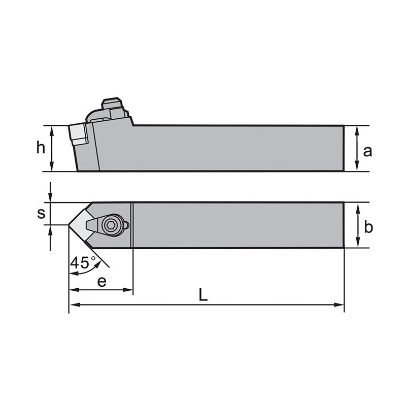 SN** Holder (External) C-Clamping CSDNN Kr: 45° 2020K12 2525M12 3225P12 - Makotools Industrial Supply Tools for Metal Cutting