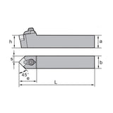 SN** Holder (External) J-Clamping JSDNN Kr: 45° 2525M12 3225P12 - Makotools Industrial Supply Tools for Metal Cutting