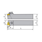 SN** Holder (External) M-Clamping MSBNR/L Kr: 75° 2020K 2525M 3225P 4040R/S - Makotools Industrial Supply Tools for Metal Cutting