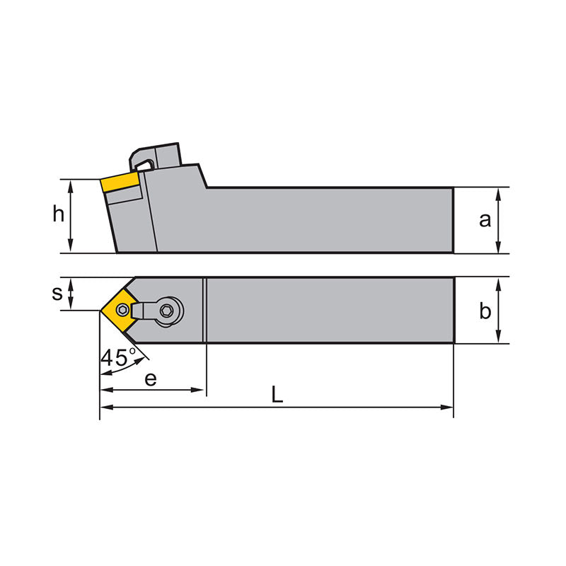 SN** Holder (External) M-Clamping MSDNN Kr: 45° 2020K12 2525M12/15 3225P12/15 4032R15 - Makotools Industrial Supply Tools for Metal Cutting