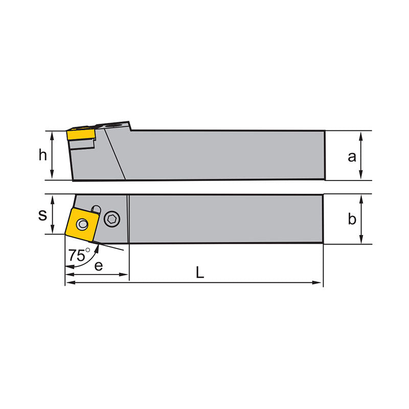 SN** Holder (External) P-Clamping PSBNR/L Kr: 75° 1616H 2020K 2525M 323P 4040S - Makotools Industrial Supply Tools for Metal Cutting