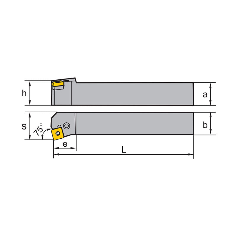 SN** Holder (External) P-Clamping PSKNR/L Kr: 75° 1616H 2020K 2525M 3232P 4040S - Makotools Industrial Supply Tools for Metal Cutting