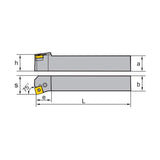 SN** Holder (External) P-Clamping PSKNR/L Kr: 75° 1616H 2020K 2525M 3232P 4040S - Makotools Industrial Supply Tools for Metal Cutting