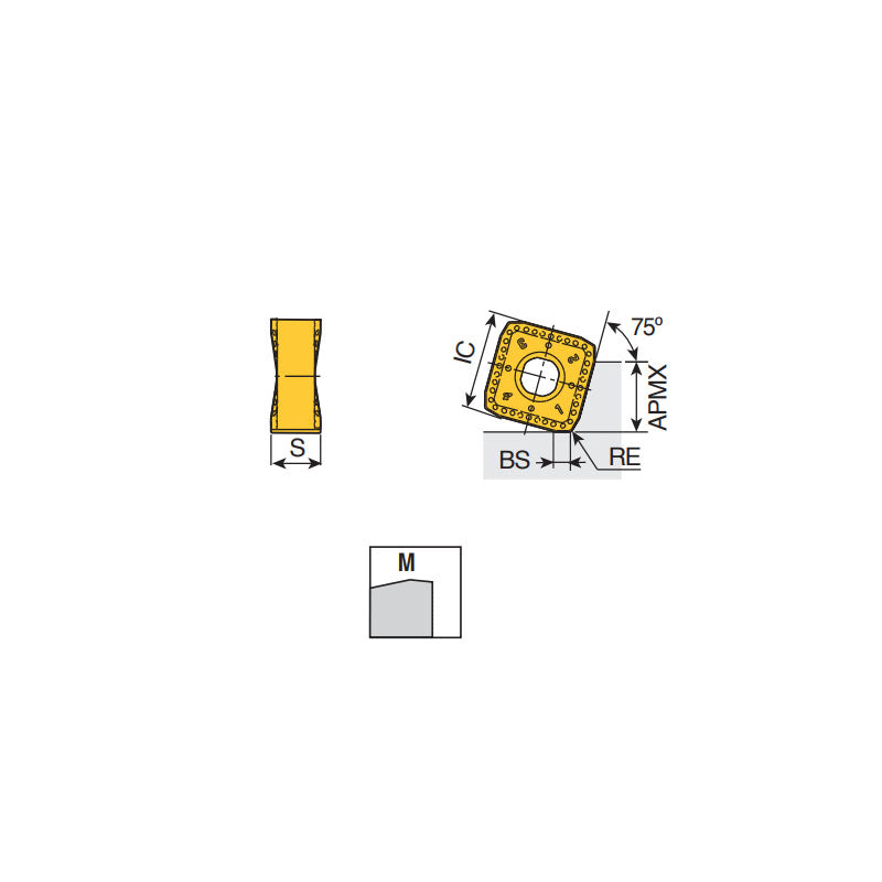 SNMX 1306 ENTN-M Double-sided square inserts with 8 cutting edges for 75 face mills and general applications - Big-tools Industrial Supply Tools for Metal Cutting