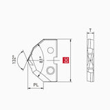 SP-*-25VH HSS Insert Of Spade Drill With Doublr Top Angle (Inch)