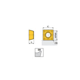 SPMT 09/11/14-EM Positive square inserts with 4 cutting edges for general milling applications