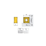 SQKU 07-PNR-M Double-sided Square inserts with economical 8 cutting edges for 90° shoulder milling without mismatch for general applications - Big-tools Industrial Supply Tools for Metal Cutting