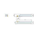 SRAC R/L Turning tool holder A S - Makotools Industrial Supply Tools for Metal Cutting