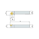 SSSC  R/L Turning tool holder A S - Makotools Industrial Supply Tools for Metal Cutting