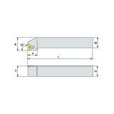 STFC R/L Turning tool holder A S - Makotools Industrial Supply Tools for Metal Cutting