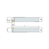 STWC  R/L Turning tool holder A S - Makotools Industrial Supply Tools for Metal Cutting