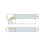 SVJB/SVJC R/L Turning tool holder A S - Makotools Industrial Supply Tools for Metal Cutting