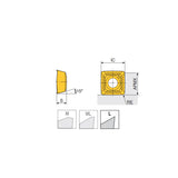 SVKT 09-L Positive square inserts with 4 sharp convex cutting edges & secure V-bottom for extended flute cutters on machining of heat resistant super alloys - Big-tools Industrial Supply Tools for Metal Cutting