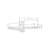 Screw-in Milling Cutter Holder BT40-M10-102 L=75~150 - Makotools Industrial Supply Tools for Metal Cutting