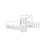 Screw-in Milling Cutter Holder BT50-SOM08-88 L=50~150 - Makotools Industrial Supply Tools for Metal Cutting