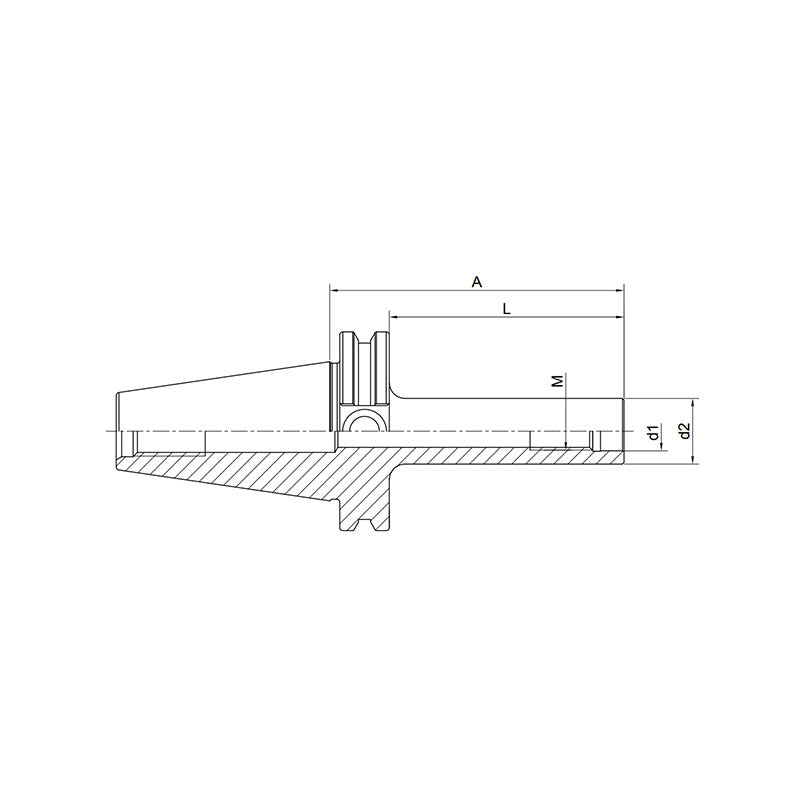 Screw-in Milling Cutter Holder  CAT40-M10-119 L=100~150 - Makotools Industrial Supply Tools for Metal Cutting