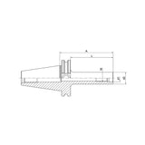 Screw-in Milling Cutter Holder  CAT40-M10-119 L=100~150 - Makotools Industrial Supply Tools for Metal Cutting