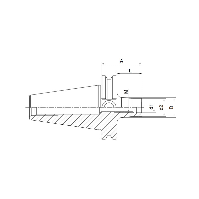 Screw-in Milling Cutter Holder CAT50-SOM08-69 L=50~150 - Makotools Industrial Supply Tools for Metal Cutting