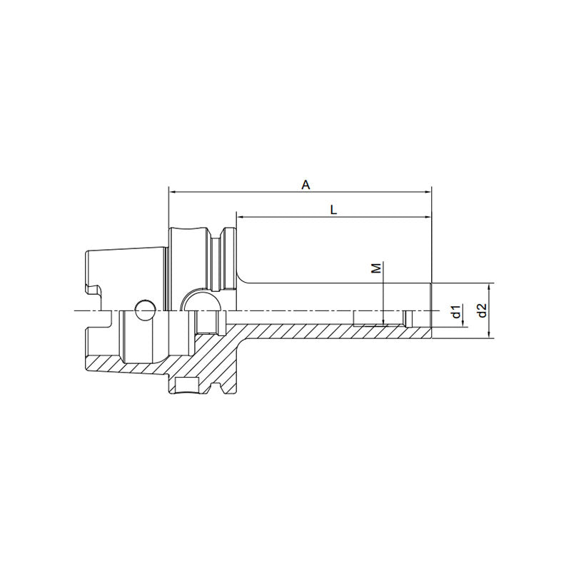 Screw-in Milling Cutter Holder HSK63A-M10-126 L=100~150 - Makotools Industrial Supply Tools for Metal Cutting