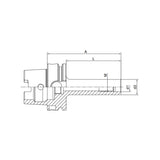 Screw-in Milling Cutter Holder HSK63A-M10-126 L=100~150 - Makotools Industrial Supply Tools for Metal Cutting