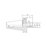 Screw-in Milling Cutter Holder SK50-SOM08-69 L=50~150 - Makotools Industrial Supply Tools for Metal Cutting