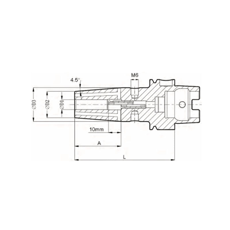 Shrink-fit Chuck & Cool Jet GC HSK40A    BGCHSK40AST03060M¹  BGCHSK40AST16090M²