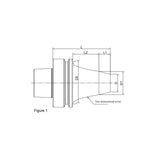 Shrink Chuck Taper HSK63F-TSF08-55 ~(12-75) - Makotools Industrial Supply Tools for Metal Cutting