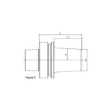 Shrink Chuck Taper HSK63F-TSF08-55 ~(12-75) - Makotools Industrial Supply Tools for Metal Cutting