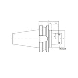 Shrink Chuck Taper, Coolant BT40-TSF12-45K~(50-TSF12-135K) - Makotools Industrial Supply Tools for Metal Cutting