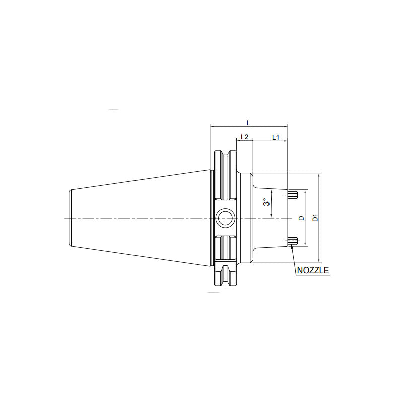 Shrink Chuck Taper, Coolant SK40-TSF12-45K~50-TSF12-135K - Makotools Industrial Supply Tools for Metal Cutting