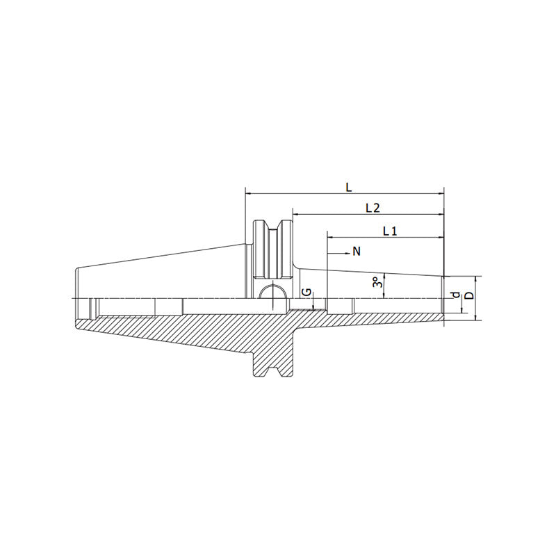 Shrink Chuck, 3°  CAT40-SFS03-80~(1/2"-3.15") - Makotools Industrial Supply Tools for Metal Cutting